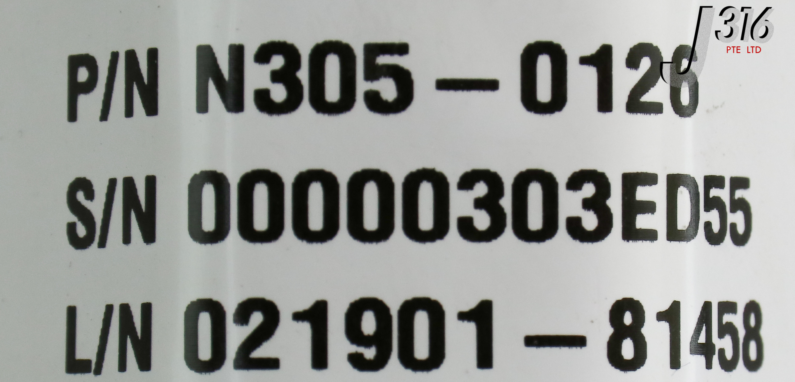 17601 PERKIN ELMER IRON (FE) LUMINA HOLLOW CATHODE LAMP N305-0126